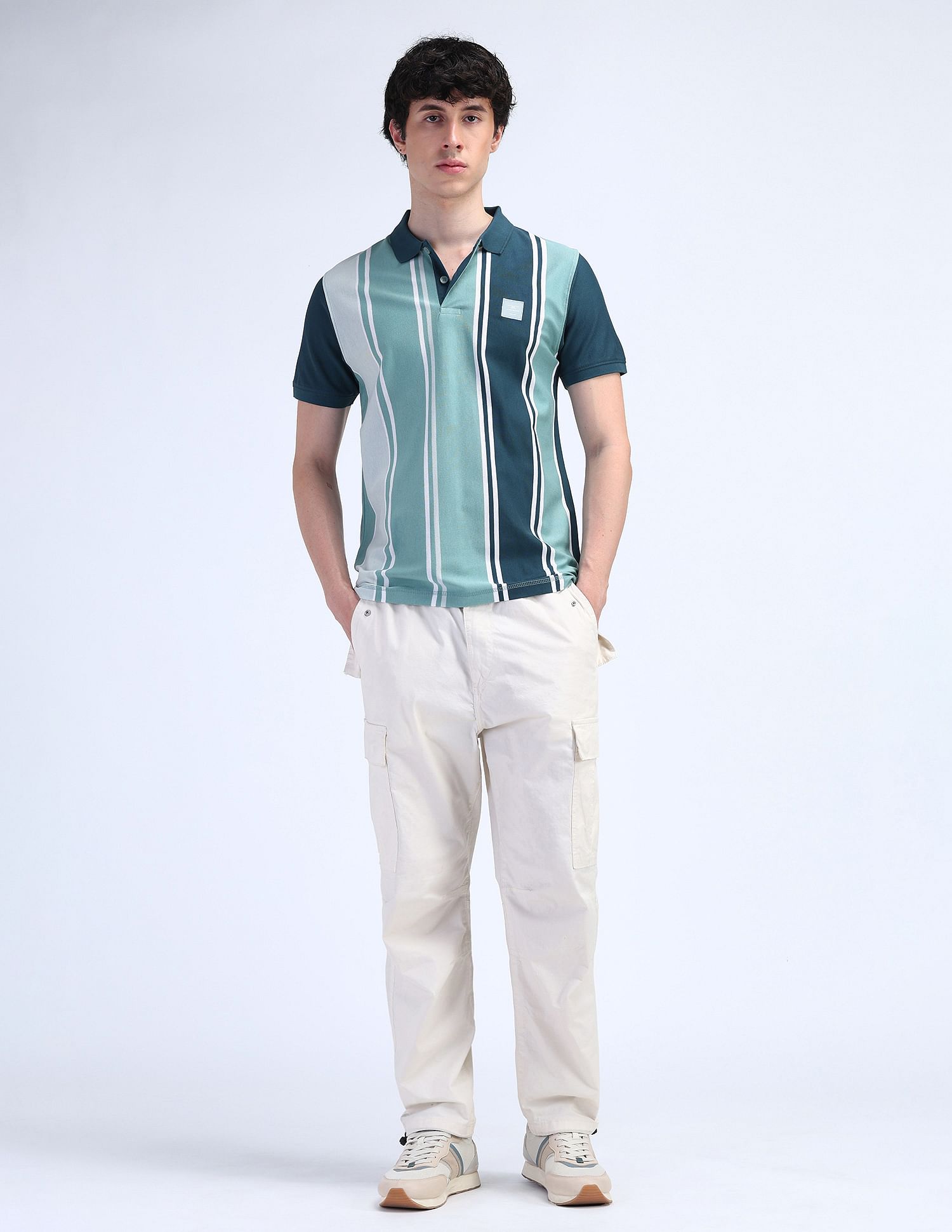 Flying Machine Colour Blocked Regular Polo Shirt