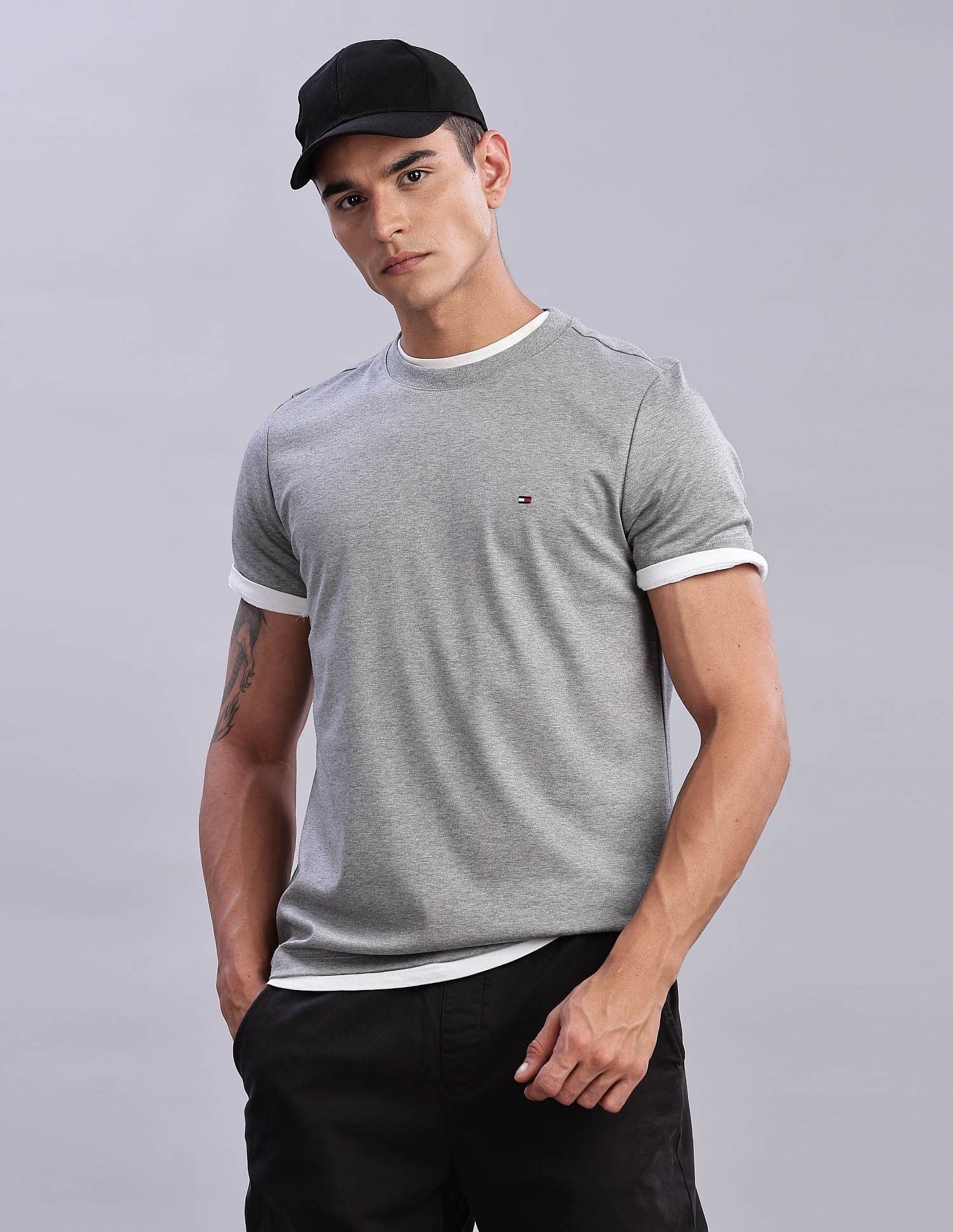 Tommy Hilfiger Mens Grey Printed T-Shirt