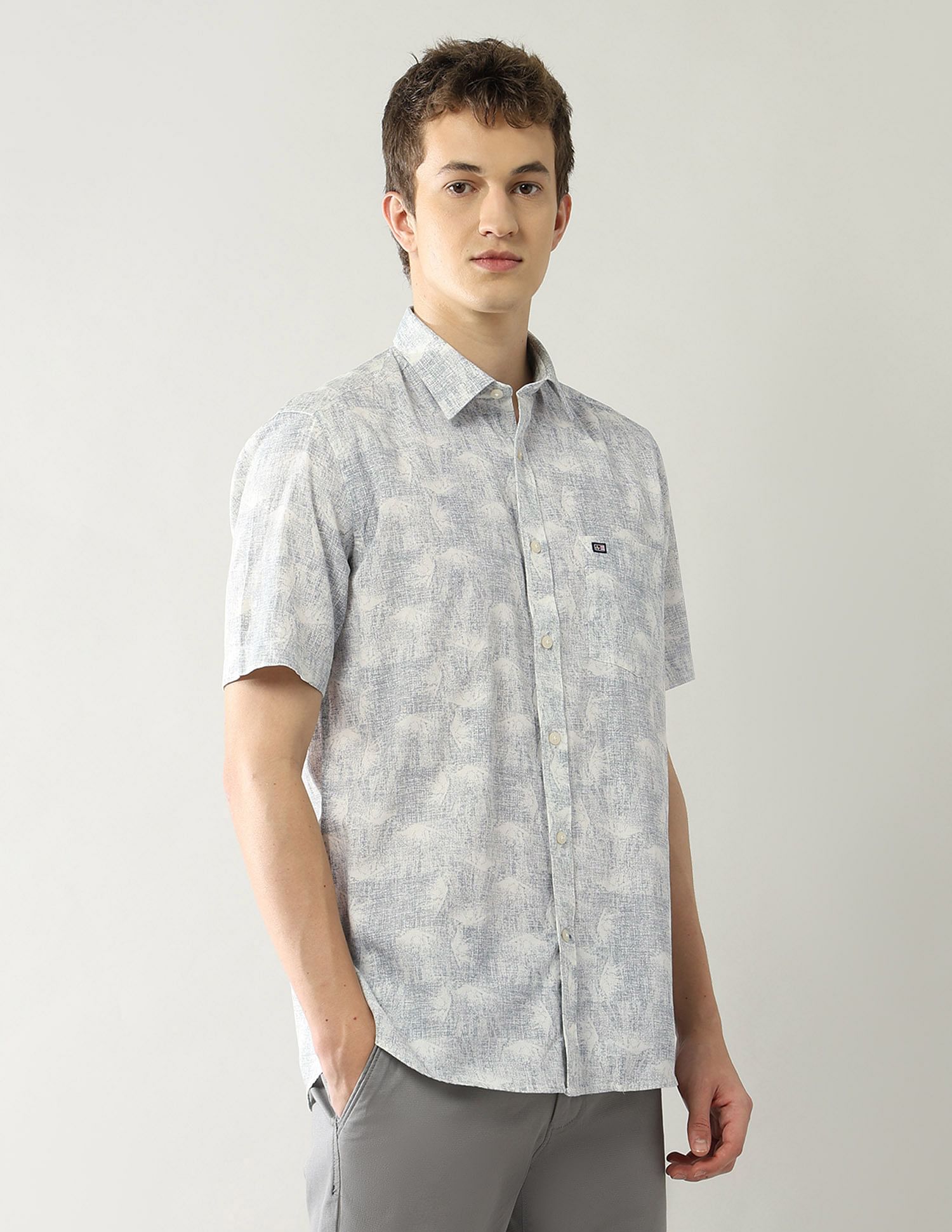 Arrow Sport Regular Fit Abstract Printed Shirt