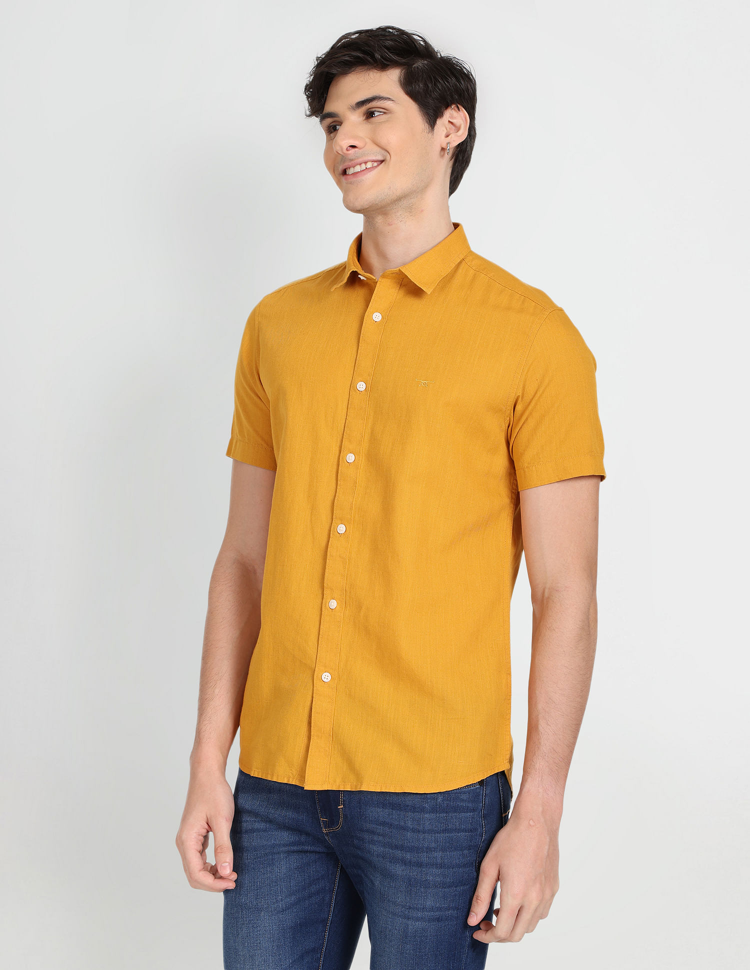 Flying Machine Short Sleeve Slim Fit Shirt