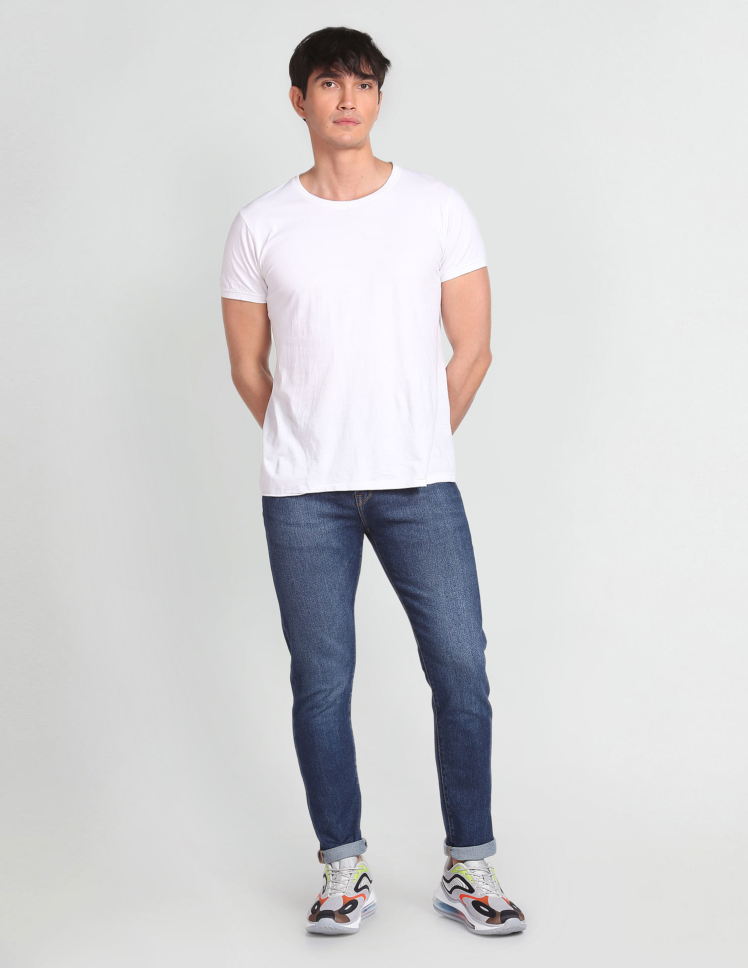 Flying Machine Slash Slim Tapered Fit Stone Wash Jeans