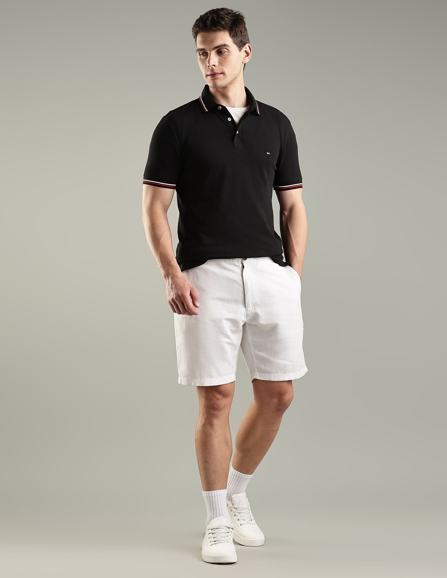 Tommy Hilfiger Solid Slim-Fit Cotton Polo T-Shirt