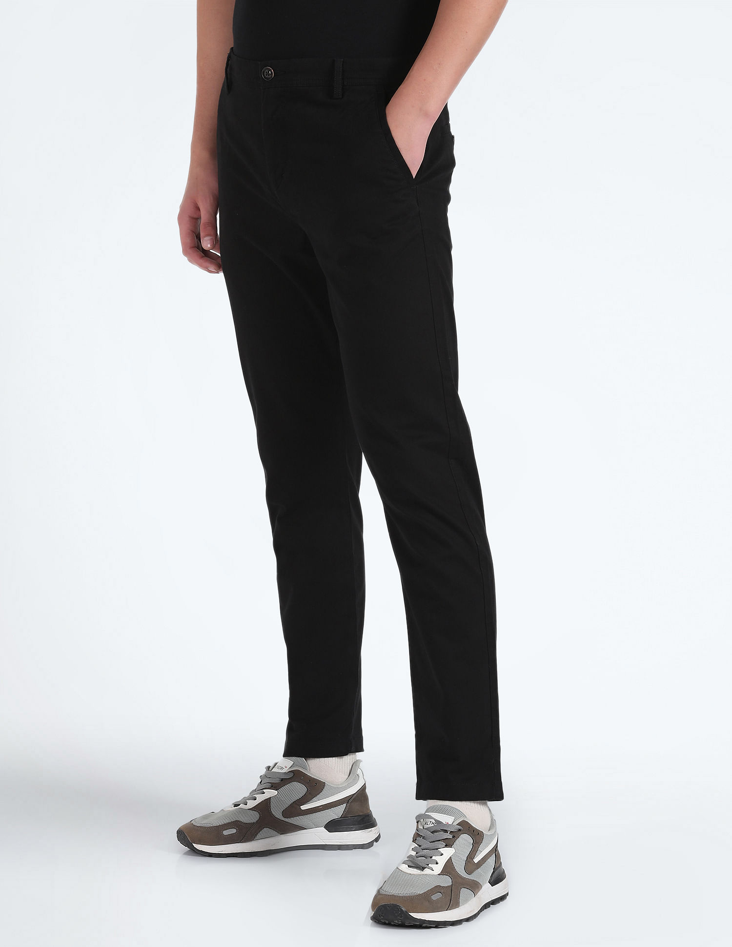 Flying Machine Twill Solid Trousers