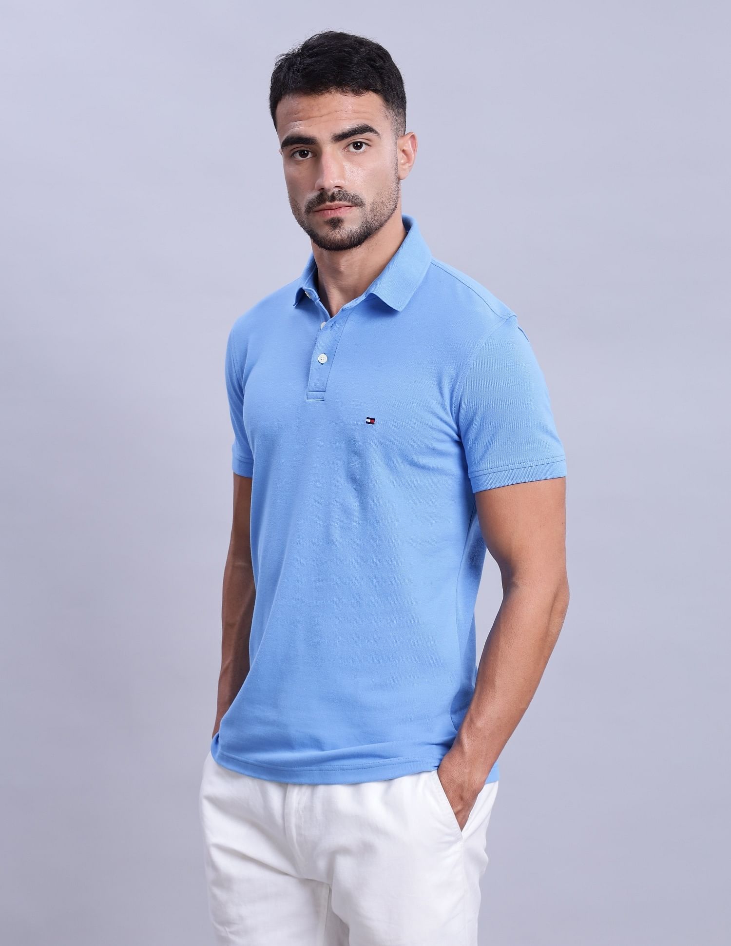 Tommy Hilfiger Solid Regular-Fit Cotton Polo Shirts