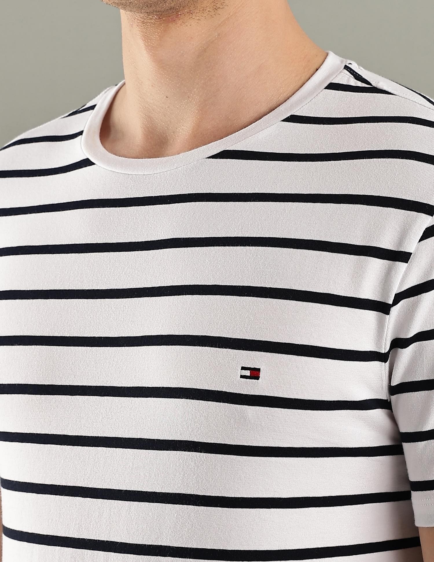 Tommy Hilfiger Striped Slim-Fit Cotton T-Shirt