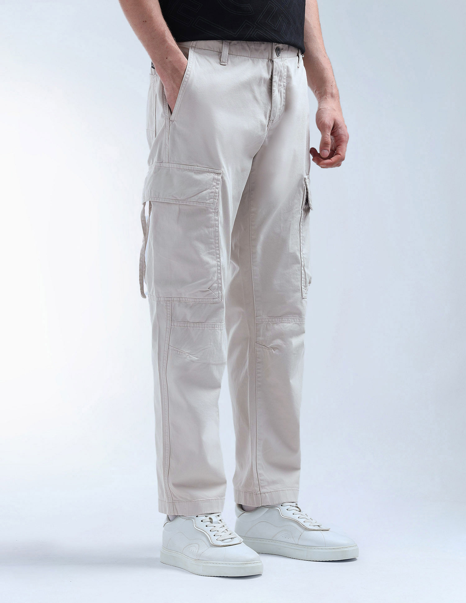 Flying Machine Relaxed Tapered Fit Twill Cargos