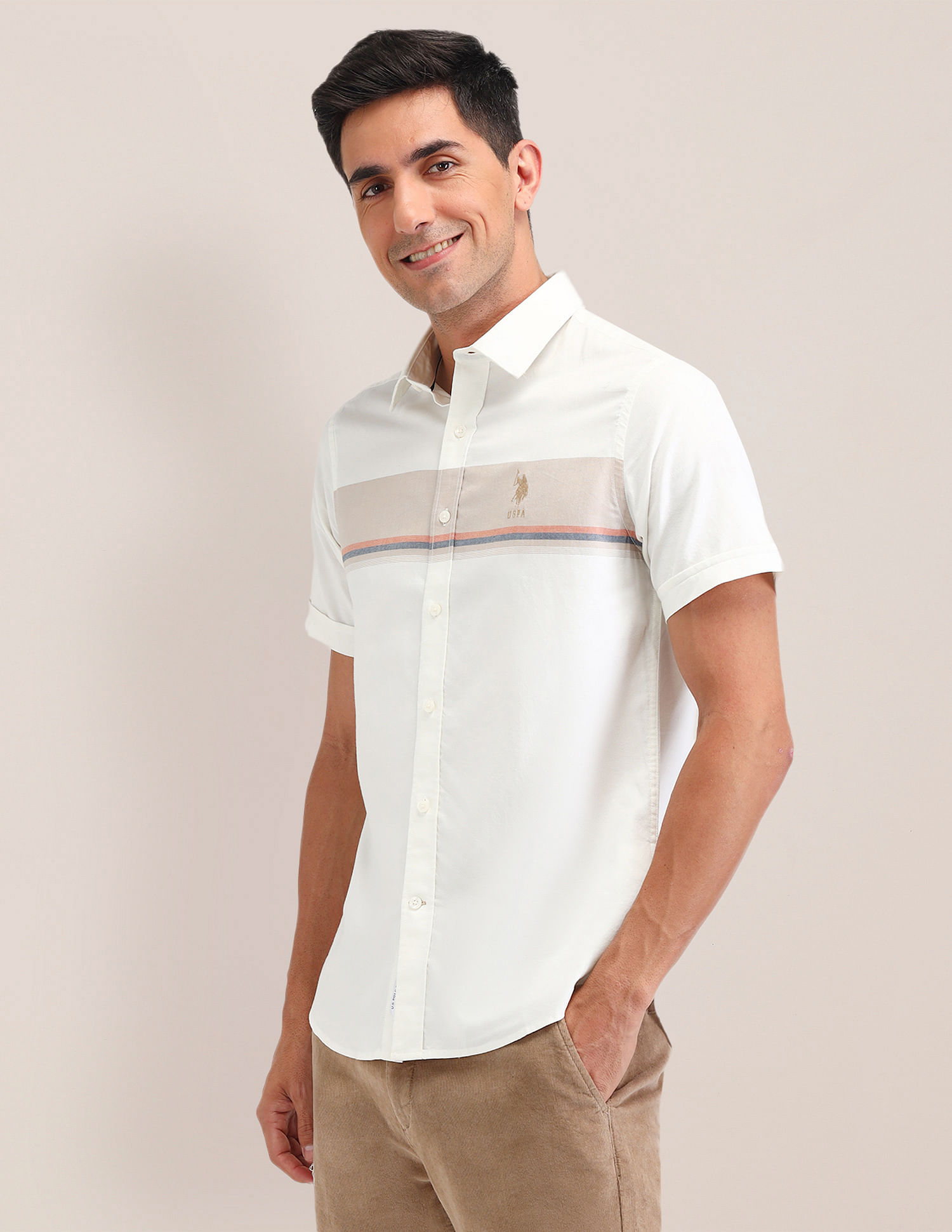 U.S. Polo Assn. Horizontal Striped Regular Fit Shirt