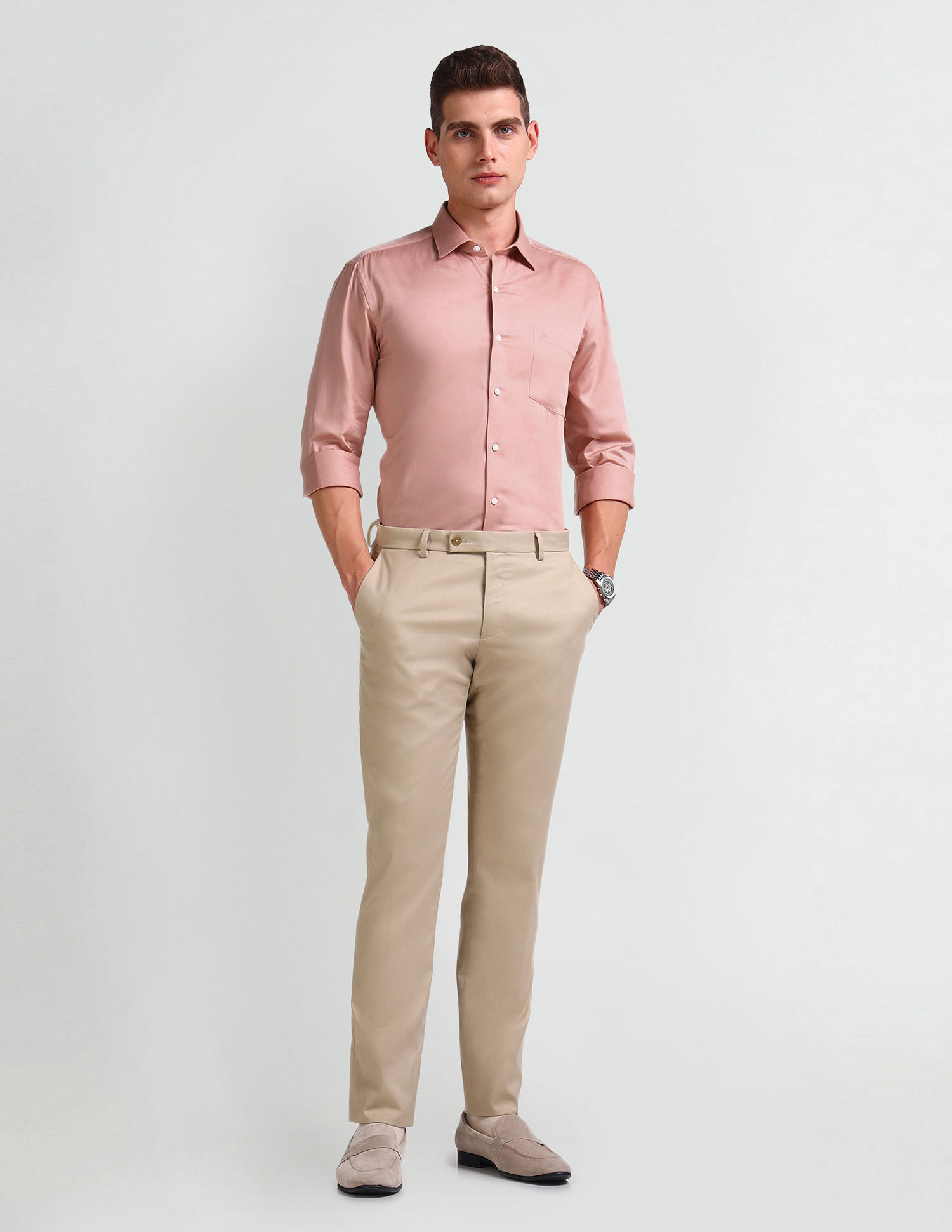 Arrow Manhattan Slim Fit Cotton Shirt