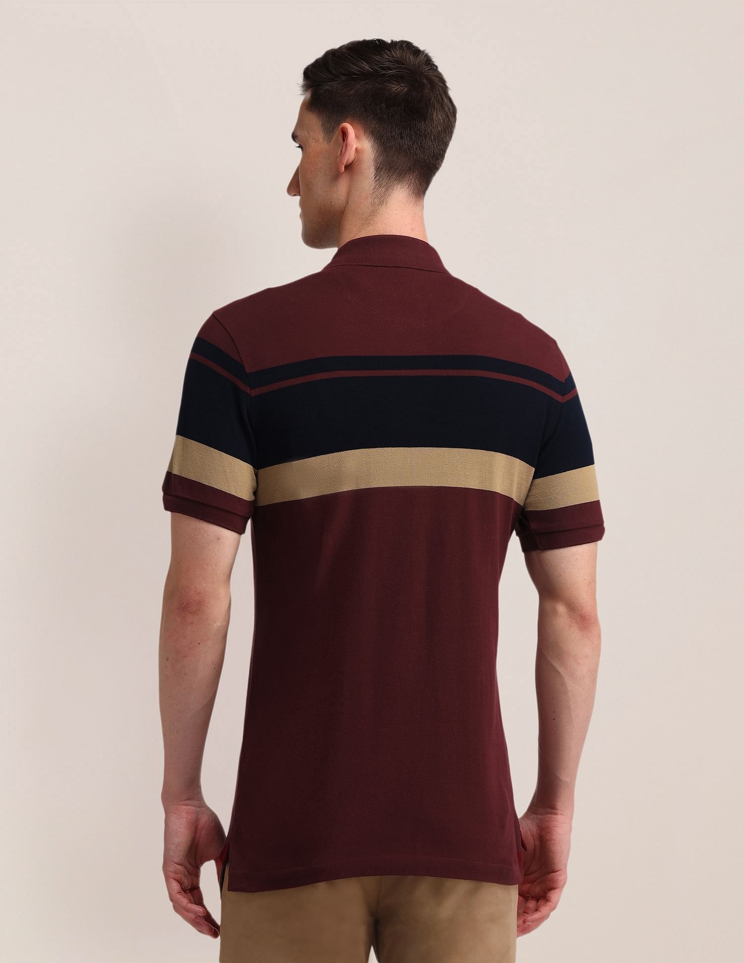 U.S. Polo Assn. Horizontal Striped Slim Fit Polo Shirt