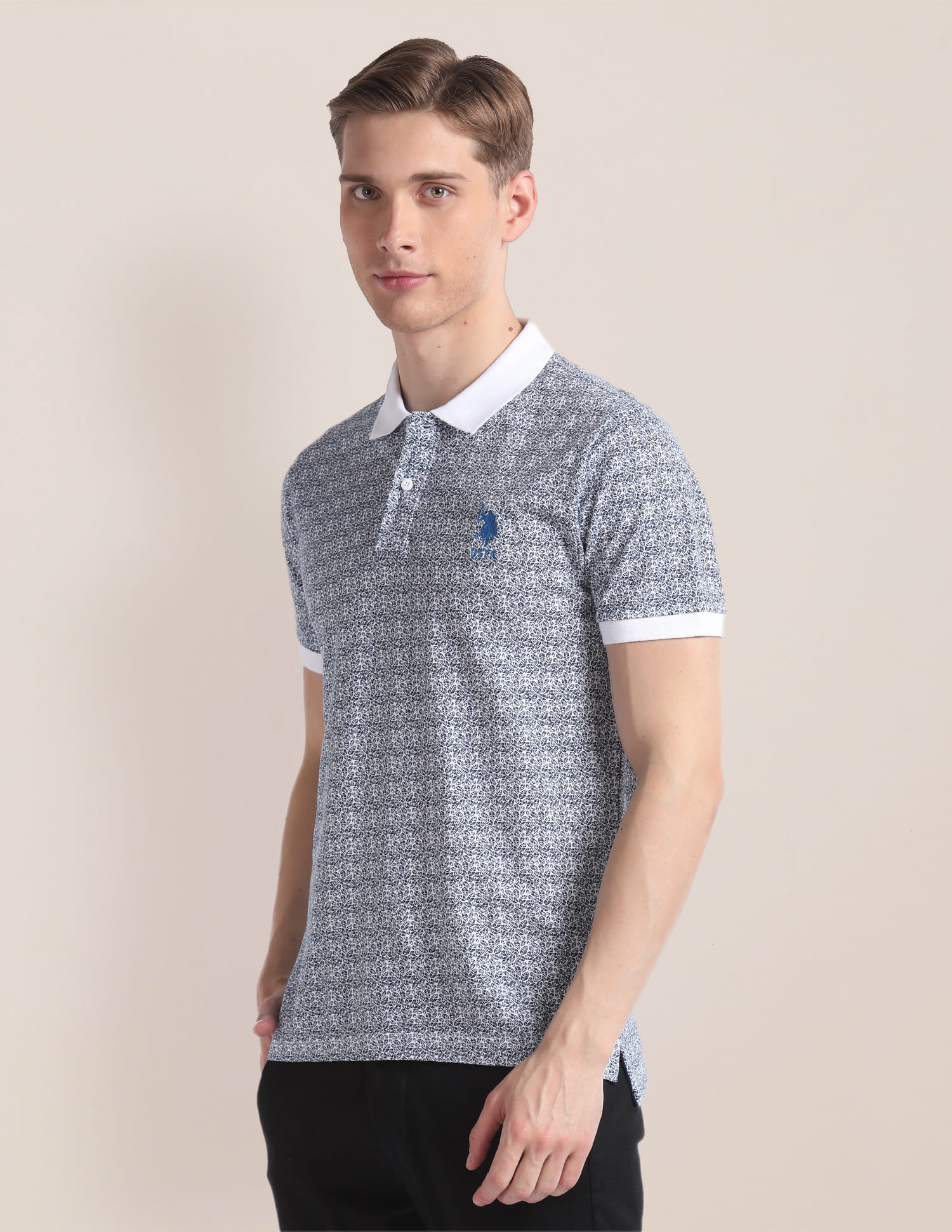 Buy U.S. Polo Assn. Tropical Print Cotton Polo Shirt - NNNOW.com