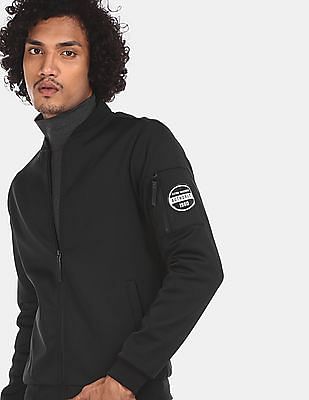 flying machine black solid jacket