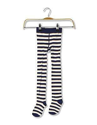 U S Polo Assn Kids Girls Striped Stockings