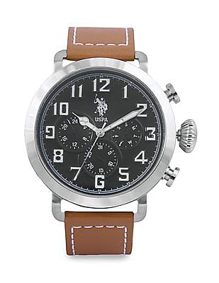 us polo assn watches leather strap