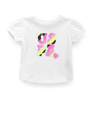 U S Polo Assn Kids Girls Flip Sequin T-Shirt