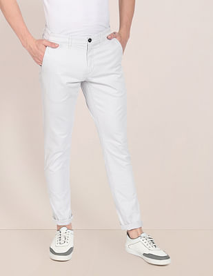 U S Polo Assn Solid Cotton Stretch Chinos