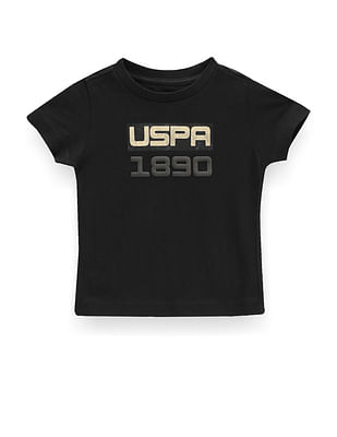 U S Polo Assn Kids Boys Brand Print Cotton T-Shirt