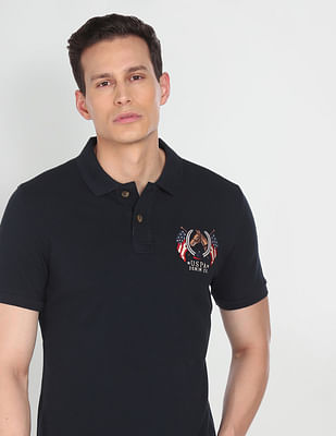 U S Polo Assn Denim Co Cotton Solid Polo Shirt