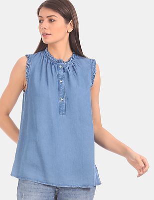 denim top for ladies