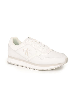 Calvin Klein Men Leather Retro Sneakers