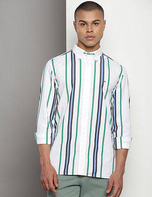 シャツ HUECLOSET Stripe Thin Shirt 25KERO477 Buy Tommy Hilfiger Organic Cotton Vertical Stripe Shirt