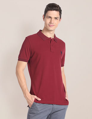 U S Polo Assn Solid Cotton Polo Shirt