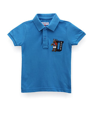 U S Polo Assn Kids Boys Embroidered Mascot Polo Shirt