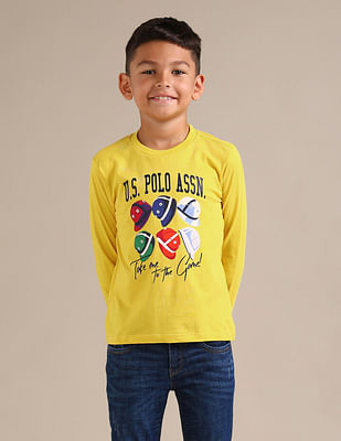 U S Polo Assn Kids Boys Graphic Printed T-Shirt