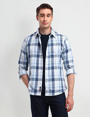 U S Polo Assn Denim Co Slim Fit Checked Shirt