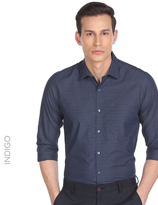 Arrow Classic Regular Fit Striped Shirt