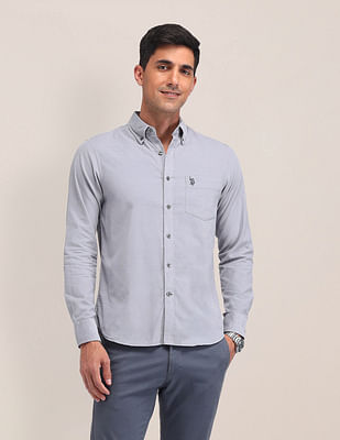 U S Polo Assn Solid Tailored Fit Shirt