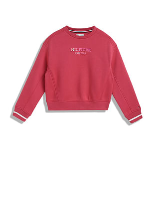 Tommy Hilfiger Girls Brand Printed Regular Fit Sweatshirt