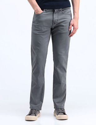 Flying Machine F-Jango Relaxed Straight Fit Grey Jeans