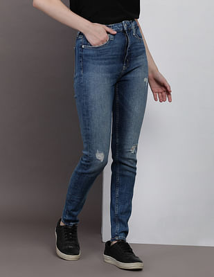 Calvin Klein Mid Rise Stone Wash Jeans