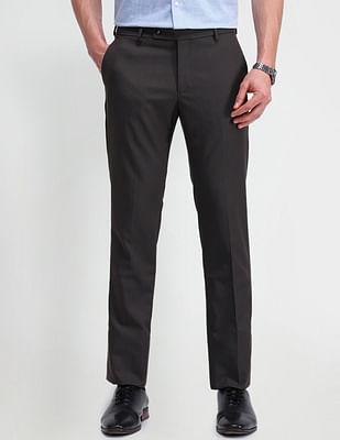 Arrow Denver Slim Solid Trousers