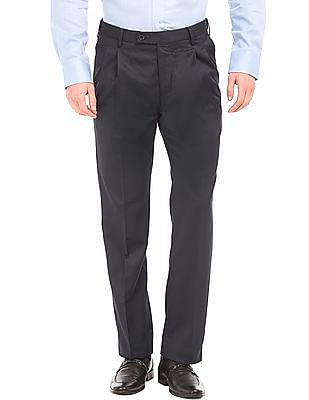 Suitsupply Navy Pleated Braddon Trousers Navy  Mens Trousers  Lorna Stone