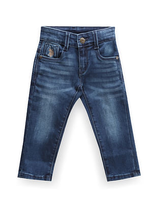 U S Polo Assn Kids Boys Slim Fit Stone Wash Jeans