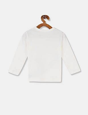 T-shirt Manches Longues Gap Garçon - Blanc Et Bleu - Taille 10-11 Ans