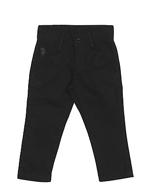 U S Polo Assn Kids Mid Rise Solid Trousers