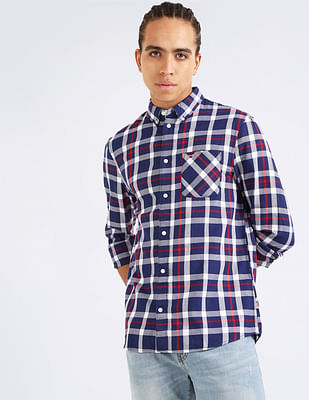 Tommy Hilfiger Recycled Cotton Essential Plaid Check Casual Shirt