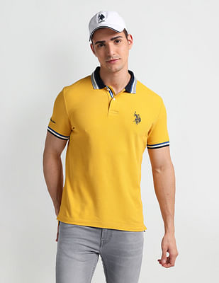 U S Polo Assn Denim Co Muscle Fit Solid Polo Shirt