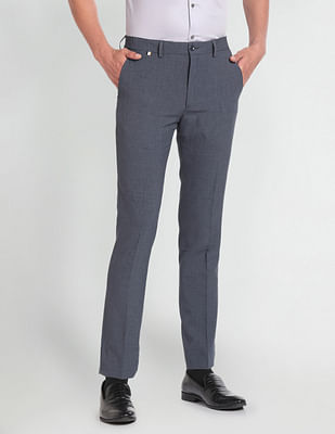 Arrow Newyork Mid Rise Flat Front Trousers