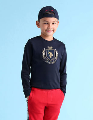 U S Polo Assn Kids Boys Logo Printed Sweatshirt