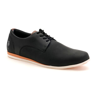 U S Polo Assn Men Clest Black Work Casuals Lace Up Shoes