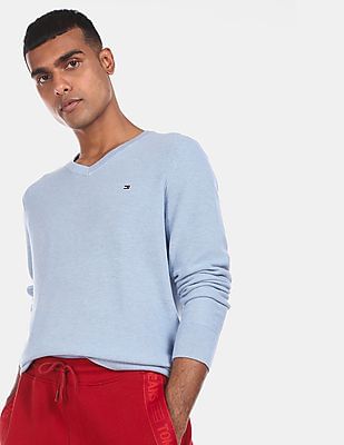 tommy hilfiger light blue jumper