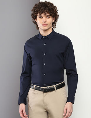 Calvin Klein Jeans Solid Stretch Casual Shirt