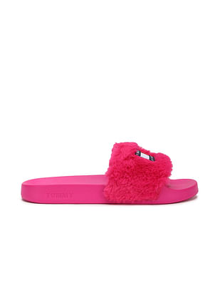 Tommy discount fluffy slides