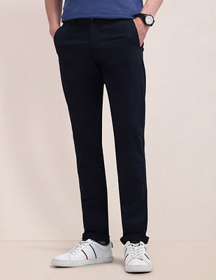 U S Polo Assn Denver Slim Fit Solid Trousers