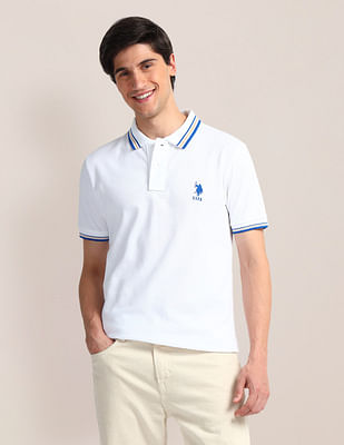 U S Polo Assn Tipped Collar Slim Polo Shirt