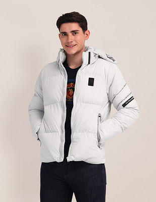 U S Polo Assn Detachable Hood Padded Jacket