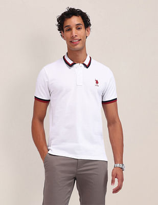 U S Polo Assn Slim Fit Solid Polo Shirt